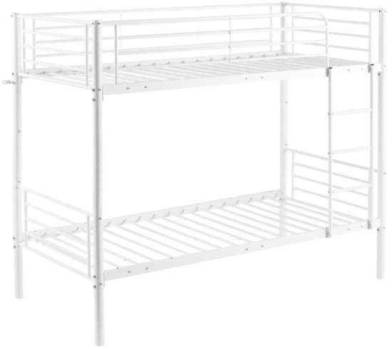 מיטת קומותיים ממתכת 90x190 ס''מ דגם Duet מבית Tudo Design - צבע לבן