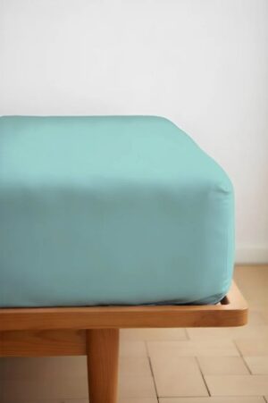 433295_b_1.jpg סדין 100% כותנה למיטה בגודל 160x200 ס''מ קולקציית Ekko Cotton מבית Arige Gad - צבע טורקיז