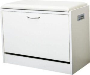 ארון נעליים משולב עם ספסל ברוחב 63 ס''מ דגם Ariel מבית Homax - צבע לבן