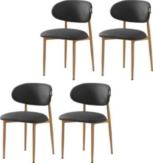 434107_b_1.jpg 4 כיסאות מרופדים לפינת אוכל דגם Alon מבית Star Shop - צבע אפור כהה