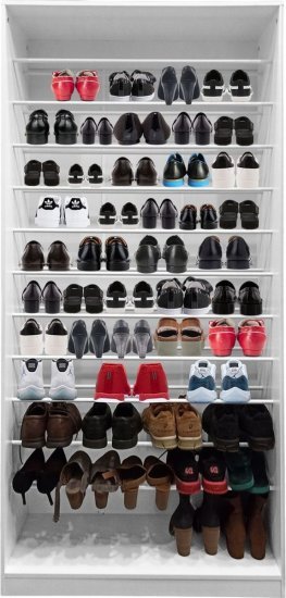 ארון נעליים 12 מדפים 180x92x32 ס''מ דגם Dolce מבית Homax - צבע לבן