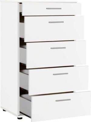 שידת 5 מגירות דגם Pie מבית Homax - צבע לבן