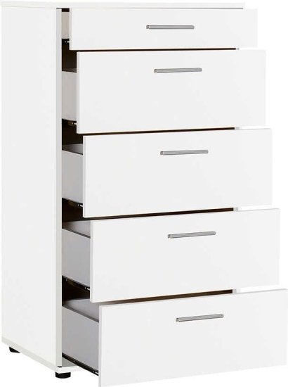 שידת 5 מגירות דגם Pie מבית Homax - צבע לבן