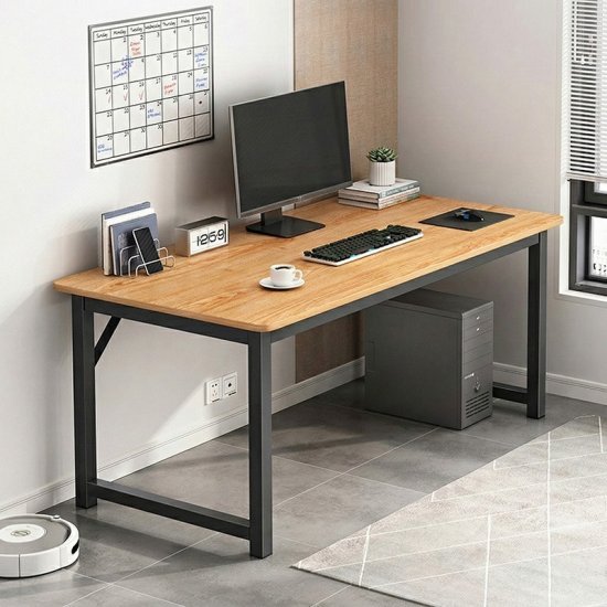 שולחן מחשב ברוחב 120 ס''מ דגם MSH-10-42 מבית Rosso Italy - צבע עץ / שחור