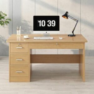 435915_b_1.jpg שולחן מחשב ברוחב 100 ס''מ כולל 4 מגירות דגם RSM-3029 מבית Rosso Italy - צבע עץ