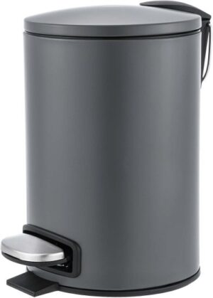 פח דוושה עגול 3 ליטר עם דוושה Aquila - צבע אפור