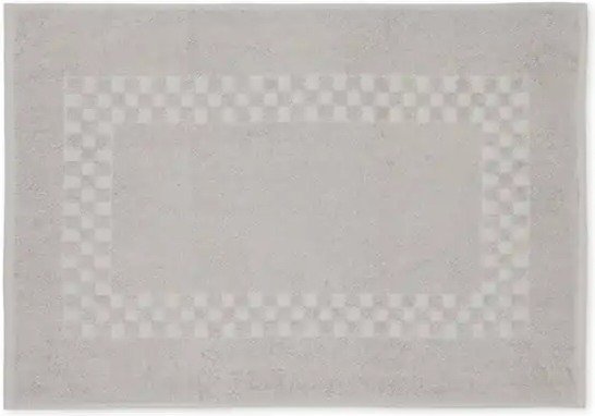 שטיחון אמבט 100% כותנה 50x70 ס''מ דגם נונה מבית ערד טקסטיל - צבע אפור בהיר