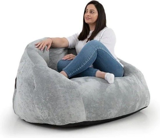 כורסת פוף אלגנט 86x96x80 ס''מ סדרת Poof Up מבית מילגה - צבע אפור בהיר