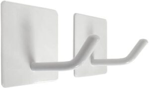 וו תליה נירוסטה בהדבקה מרובע דגם מלאווי מבית Malkan - (2 יחידות במארז) - צבע לבן