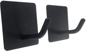 וו תליה נירוסטה בהדבקה מרובע דגם מלאווי מבית Malkan - (2 יחידות במארז) - צבע שחור