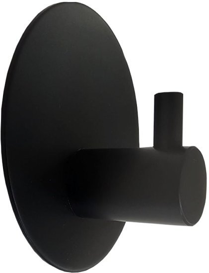 וו תליה נירוסטה בהדבקה דגם טרווי מבית Malkan - צבע שחור