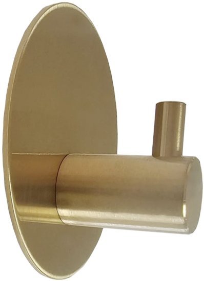 וו תליה נירוסטה בהדבקה דגם טרווי מבית Malkan - צבע זהב