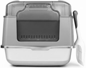 ארגז חול סגור מנירוסטה לחתולים Guard S5 מבית PetStar