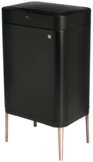 פח חכם עם חיישן תנועה 60 ליטר Berlinger Haus BH9560 - צבע שחור / רוז גולד