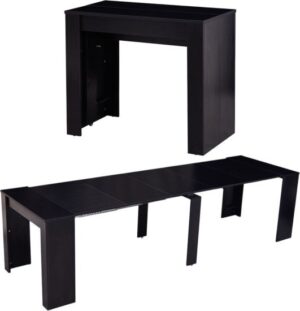 קונסולה ברוחב 90 ס''מ נפתחת לפינת אוכל עד 300 ס''מ דגם Zeus מבית Woody - צבע שחור