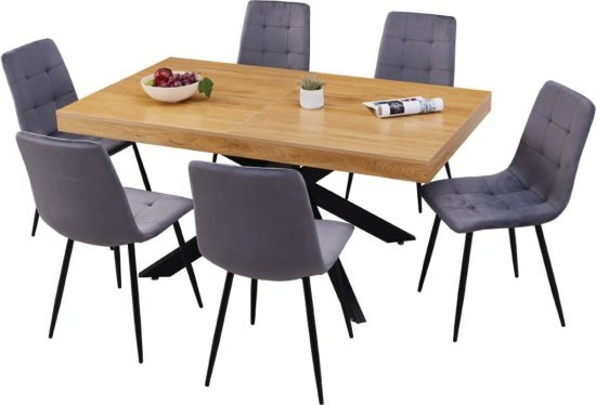 שולחן פינת אוכל מלבני נפתח 160-240 ס''מ דגם Apollo מבית Woody - צבע עץ