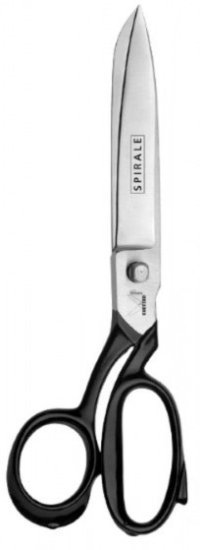 מספריים מקצועיים לחייטים שחורות מלוטשות 20 ס''מ דגם Spirale מבית Kretzer Solingen -בגימור מבריק מתאים ליד שמאל