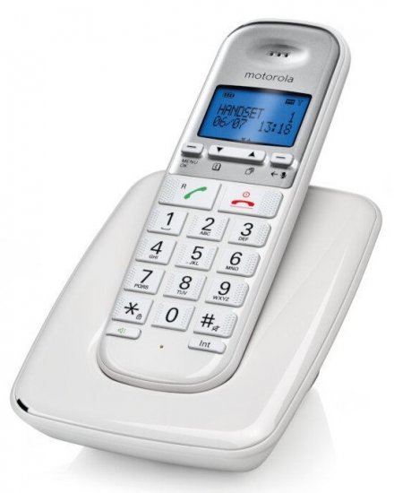 טלפון אלחוטי Motorola S3001 צבע לבן